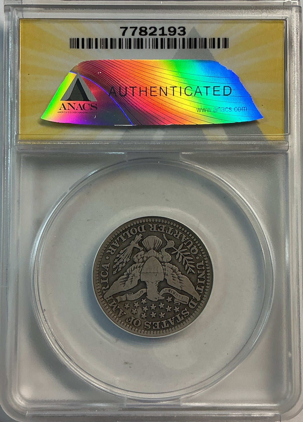 1912 Barber Quarter, ANACS Fine 12. Store #QR1497