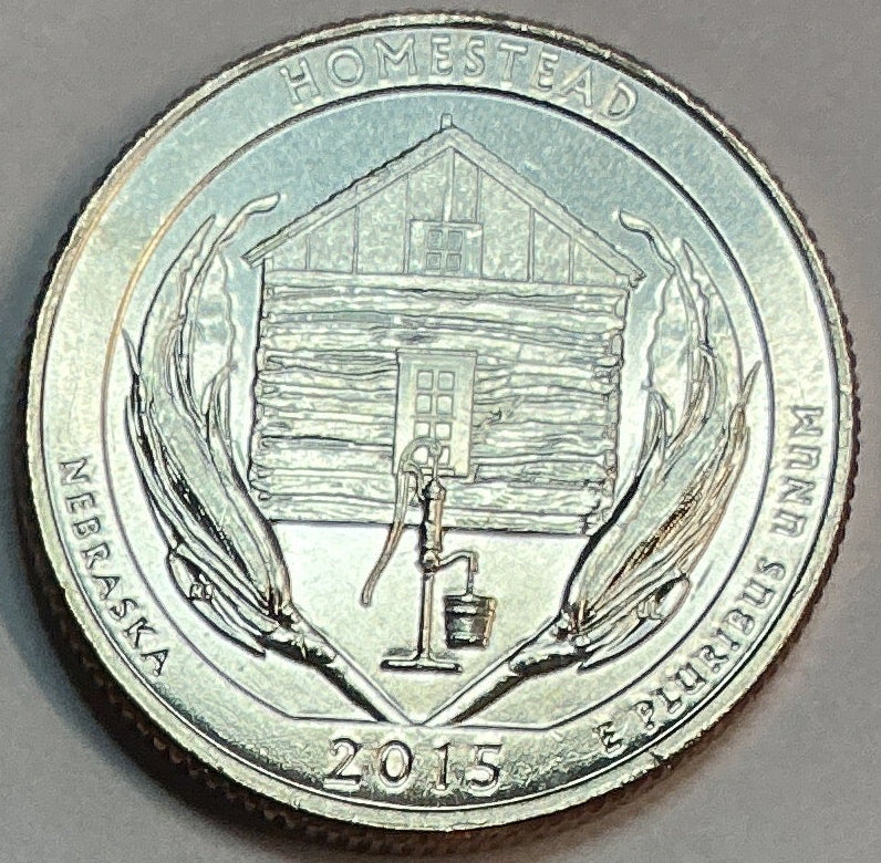 2015-D Uncirculated, Homestead National Historical Park, Nebraska, Washington Quarter