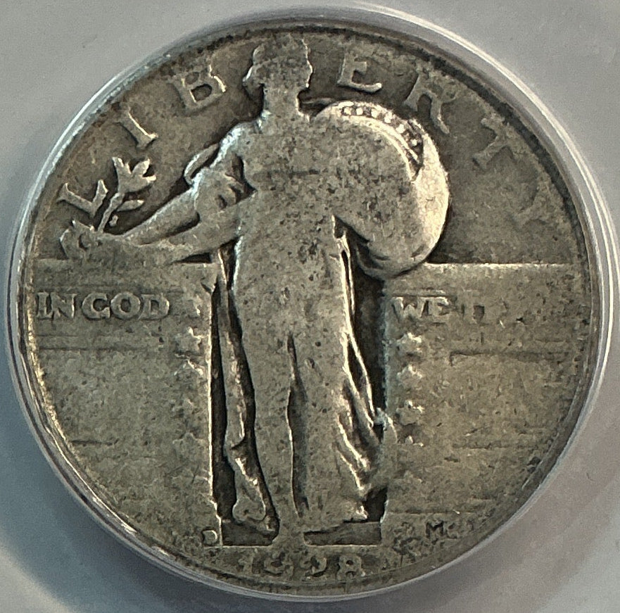 1928-D Standing Liberty Quarter, ANACS Good-4, Store #QR1631