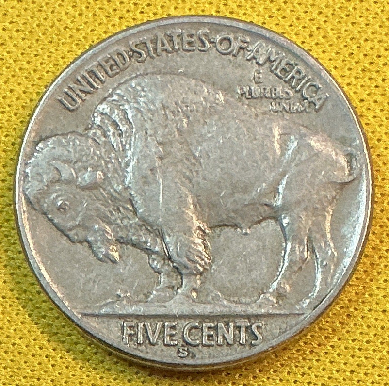 1929-S Buffalo Nickel, About Uncirculated Coin, Store #NL1084