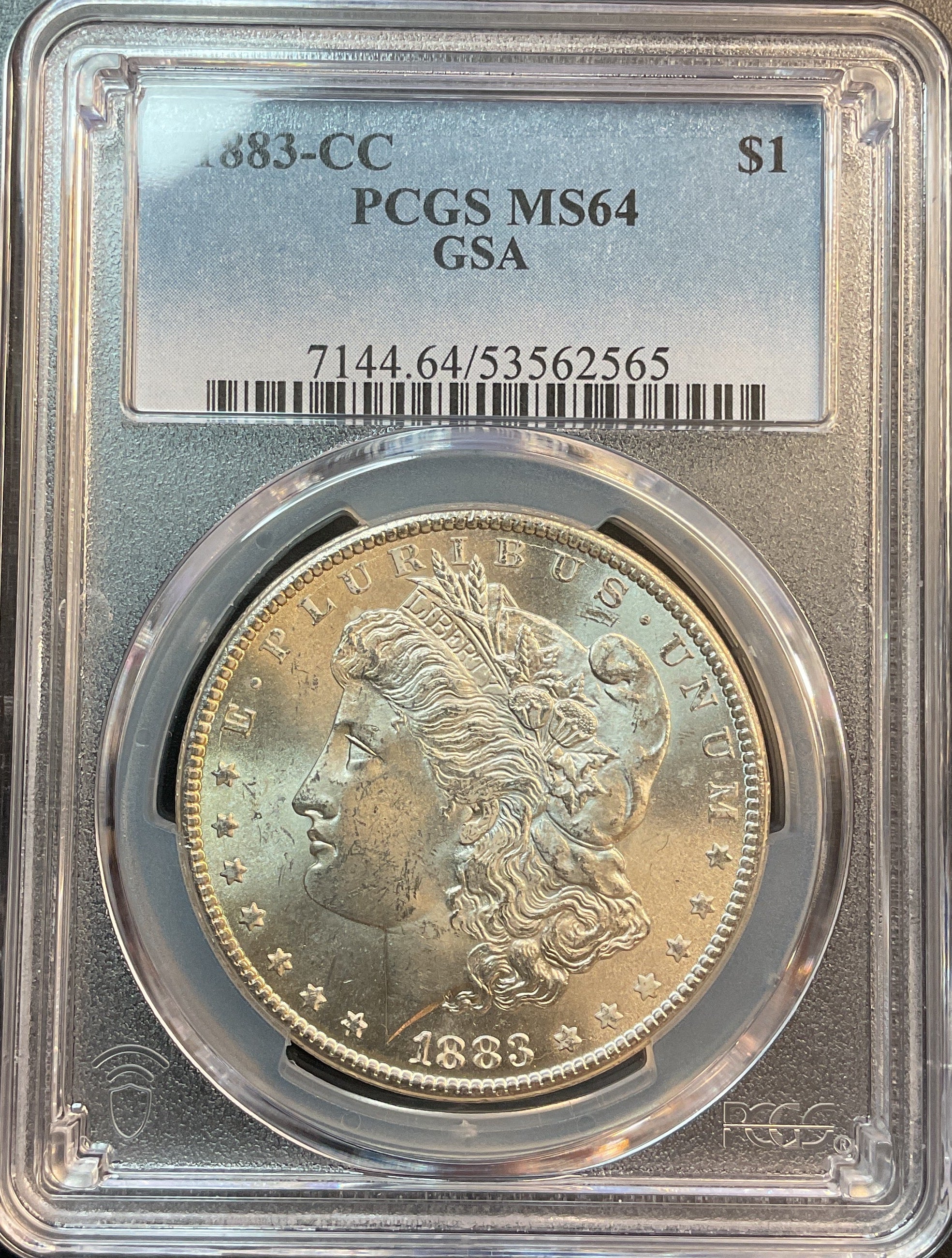 1883-CC Morgan Silver Dollar, PCGS Certified and Graded MS-64, Store SALE #GDR0361