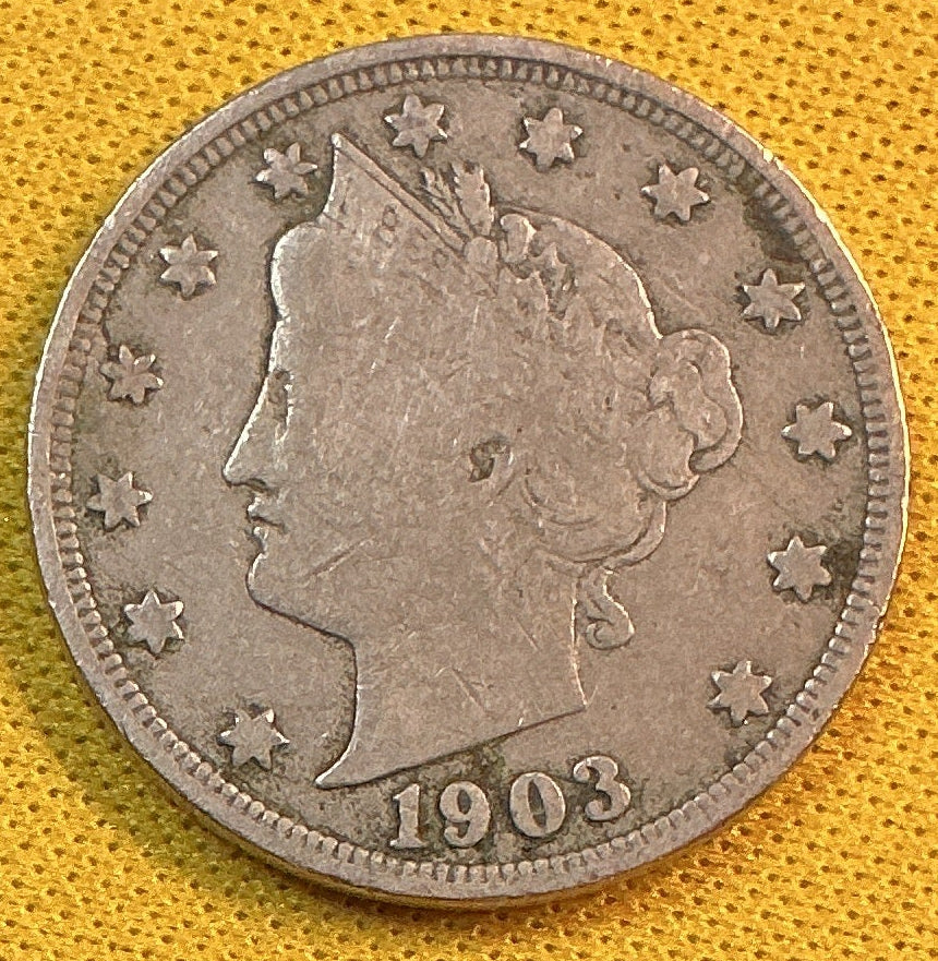 1903 Liberty Nickel, Very Good Circulated Coin, Store #NL888