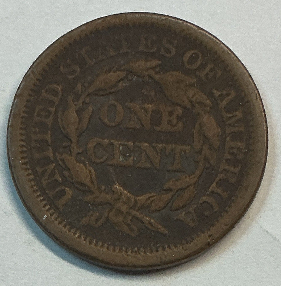 1853 Liberty Head Large Cent. Affordable Good Circulated Coin. Store #CT1427