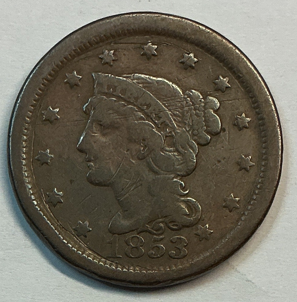 1853 Liberty Head Large Cent.  Affordable Collectible Coin. Store #CT1428