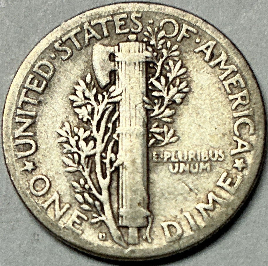 1927-D Mercury Dime, Fine Circulated Coin, Store #DE0967