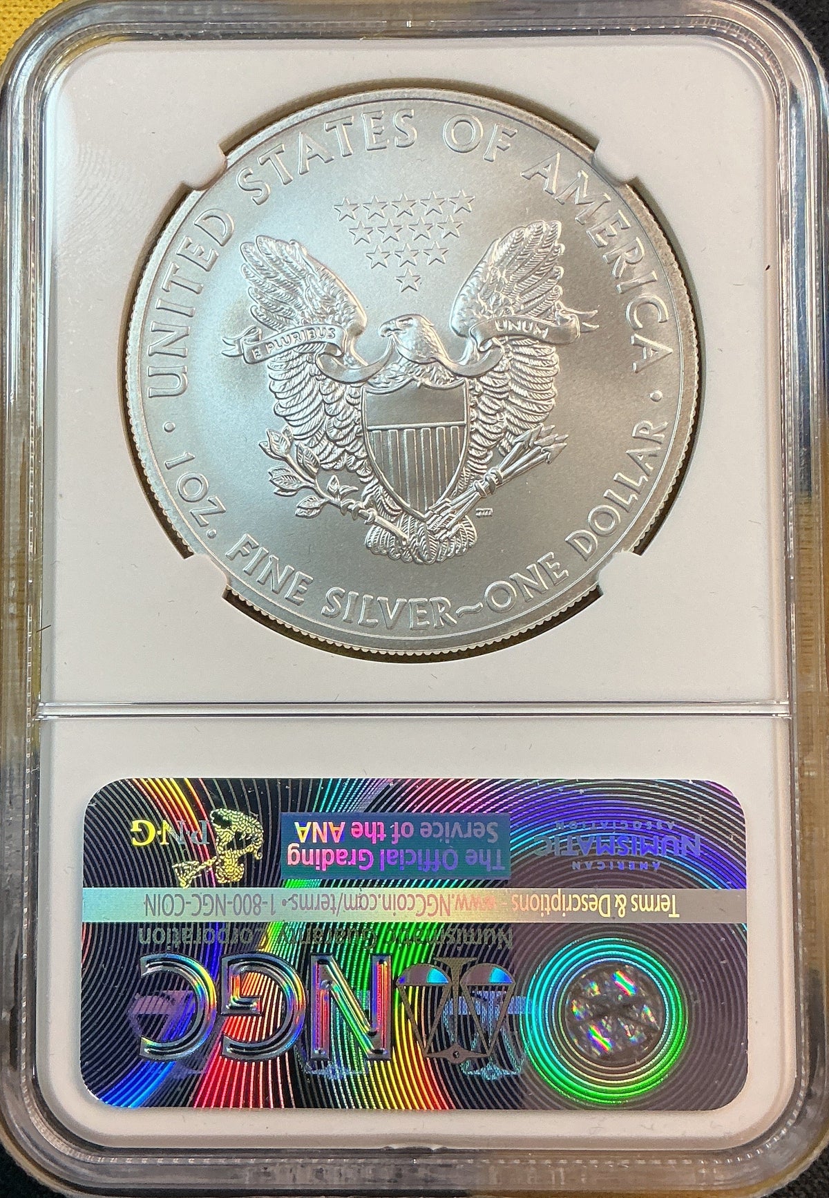 2011 American Silver Eagle $1, 25th Anniversary, NGC MS69, Store #AE0553