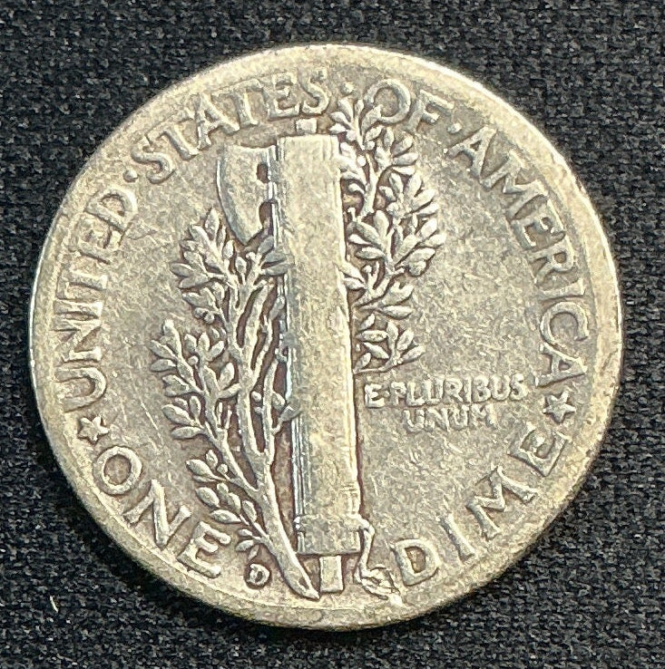 1936-D Mercury Dime, Good Circulated Coin, Store #DE0642