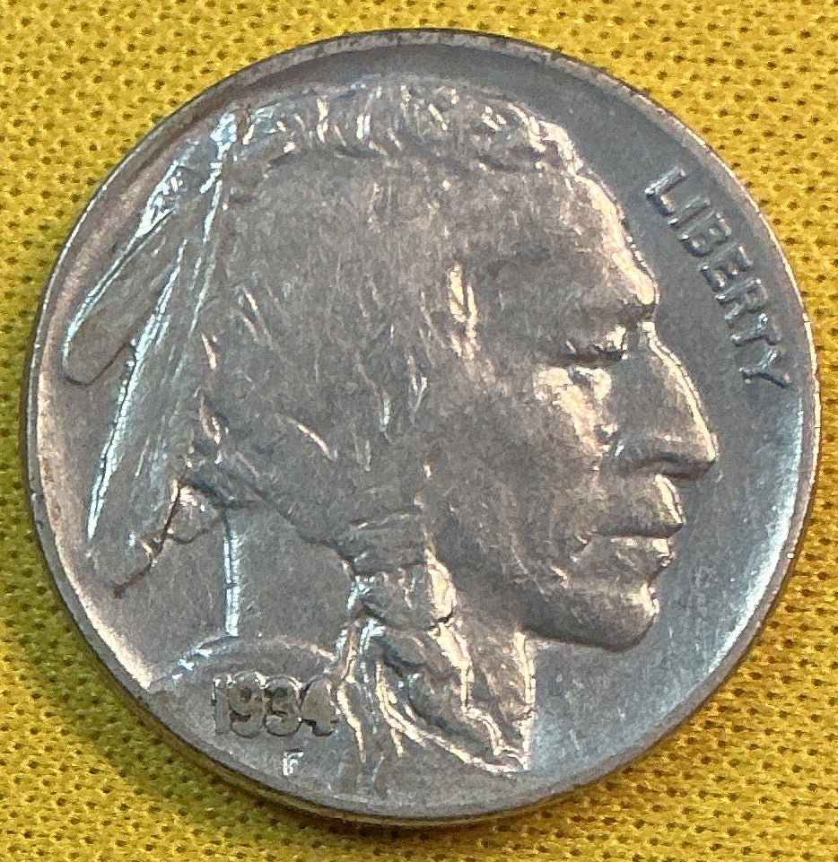 1934 Buffalo Nickel, Very Good Circulated Coin, Store #NL1097