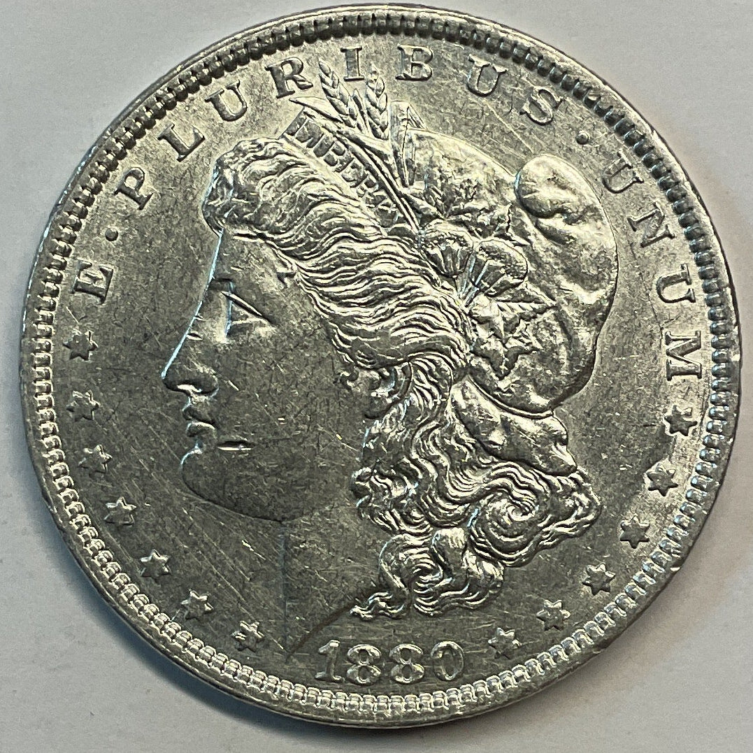1880 Morgan Dollar, Mint State Uncirculated Coin, Store #DR0851