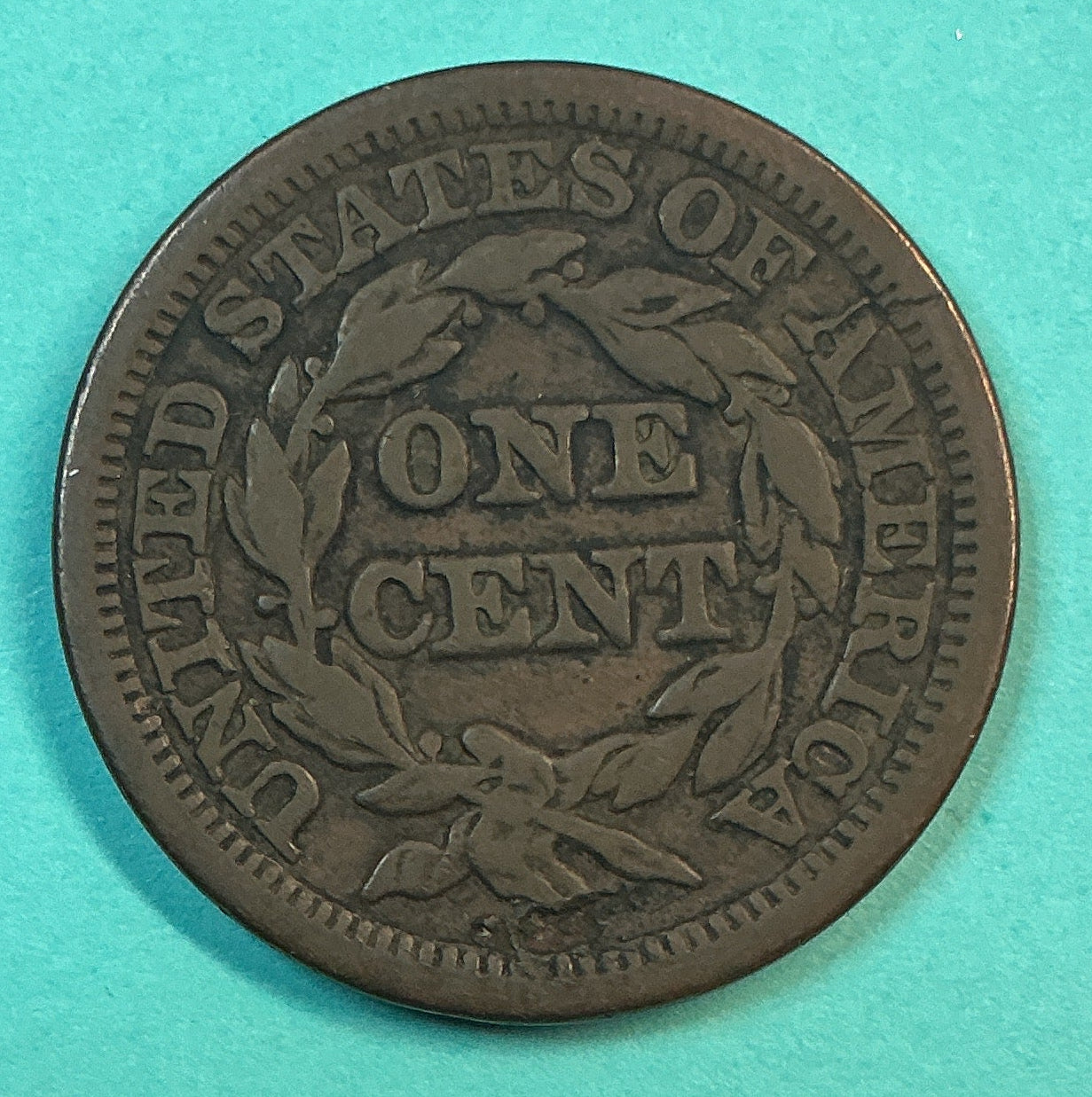 1848 Large Cent, Good with Hole at 12 o'clock, Circulated Coin, Store #CT1284