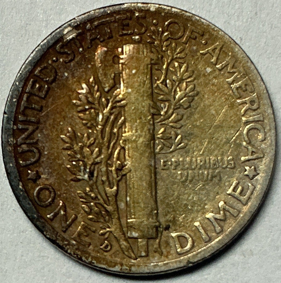 1938-D Mercury Dime, Fine Circulated Coin, Store #DE0994