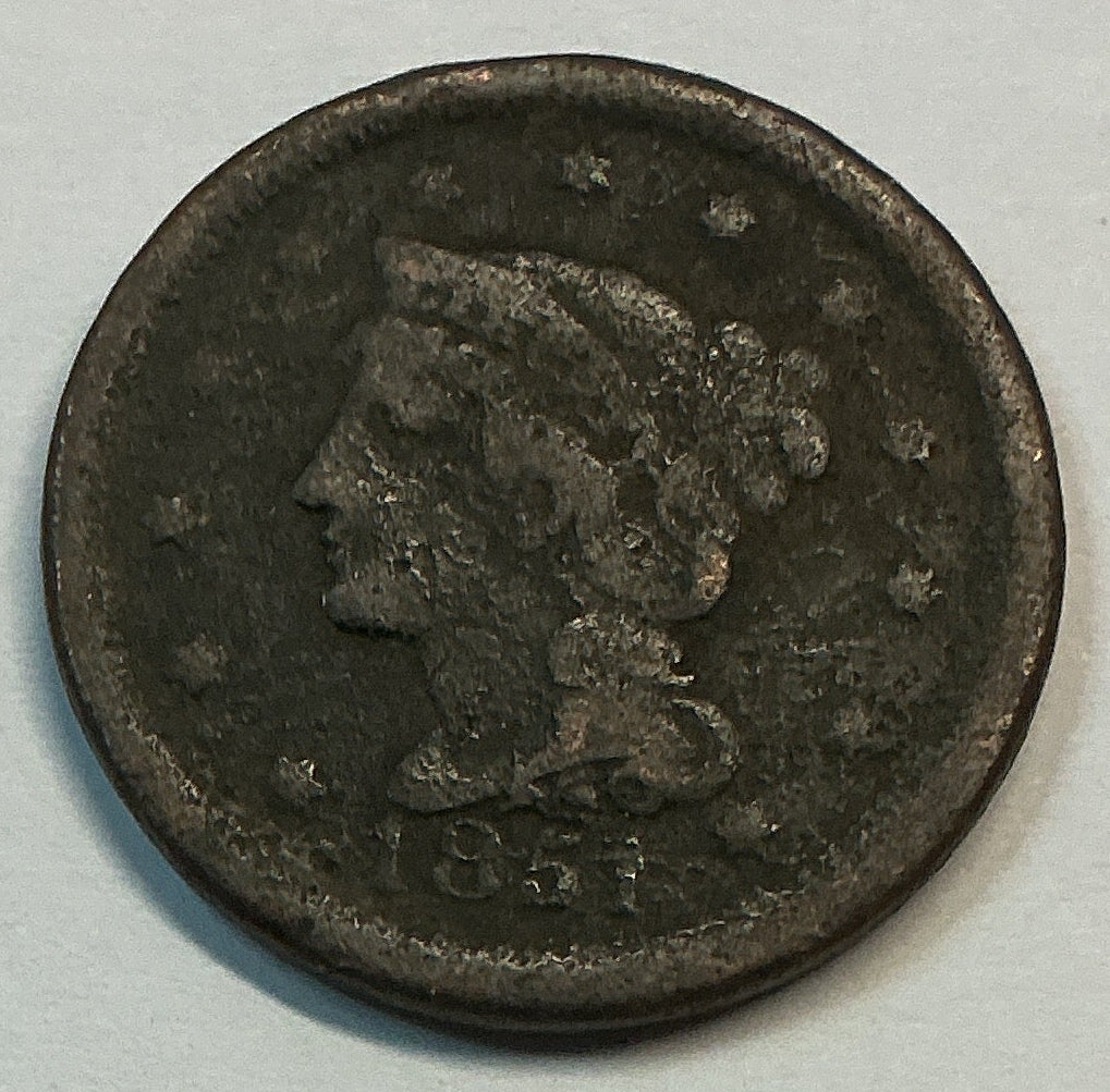 1851 Liberty Head Large Cent.  Affordable About Good Collectible Coin. Store #CT1409