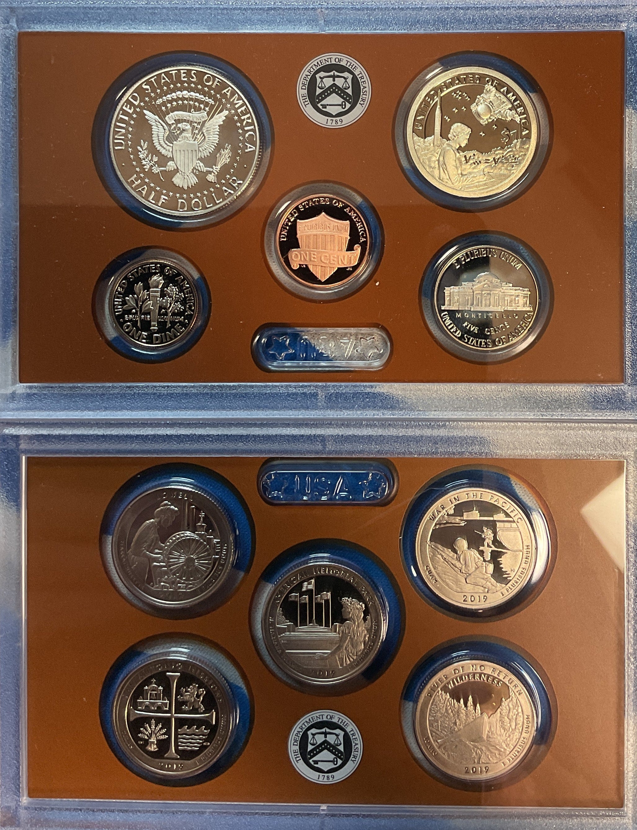 2019 Proof Set, 11 Coin Proof Set, Encased in Original Government Packaging.