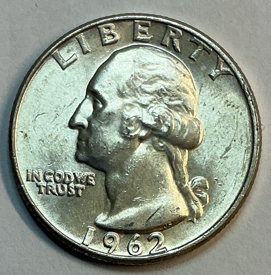 1962-D Silver Washington Quarter, Uncirculated Coin., Store #QR1789