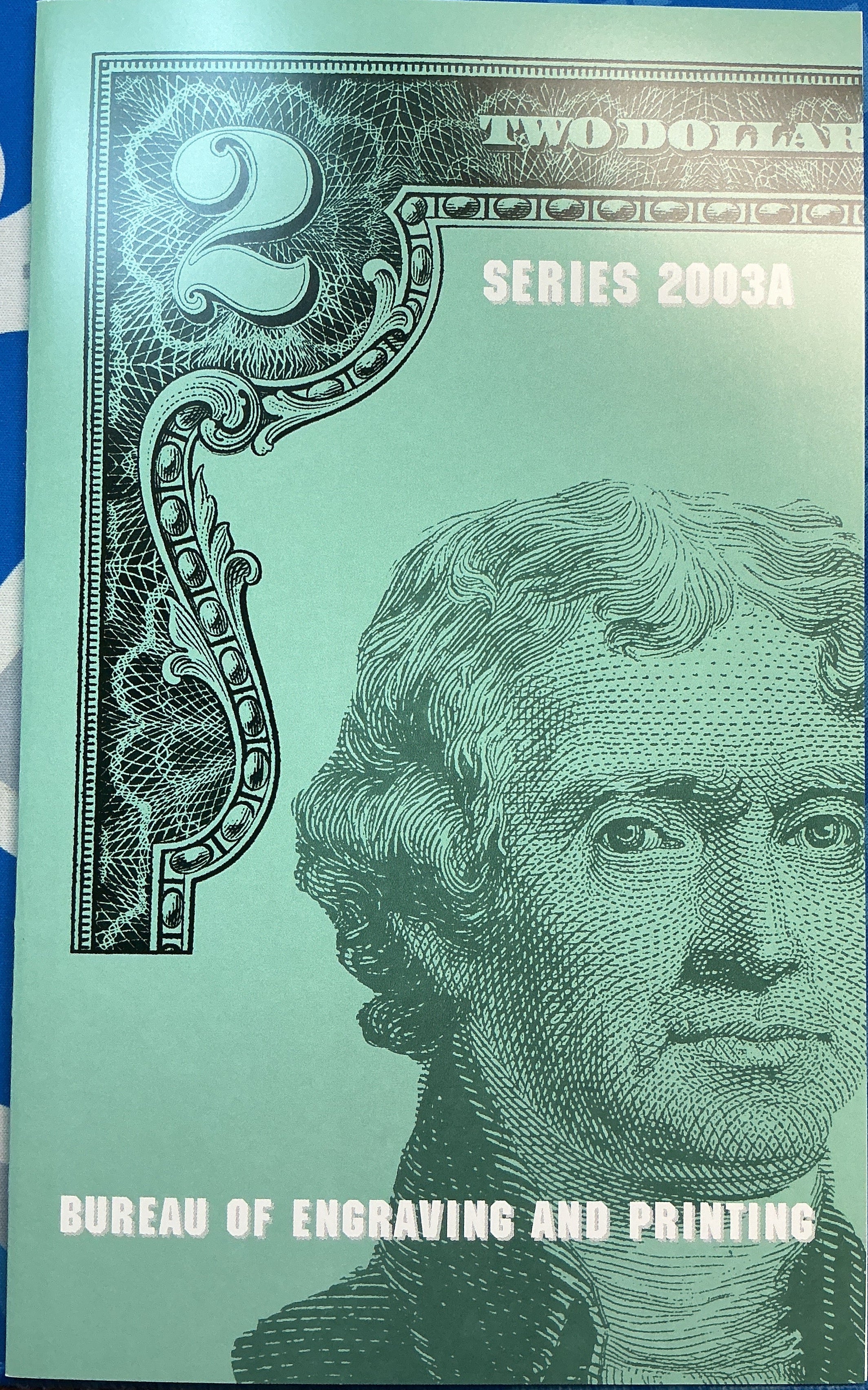 2003-A Series $2 Notes, Sheet of 4 Bills, F.R.N., BEP, Store #FRN044