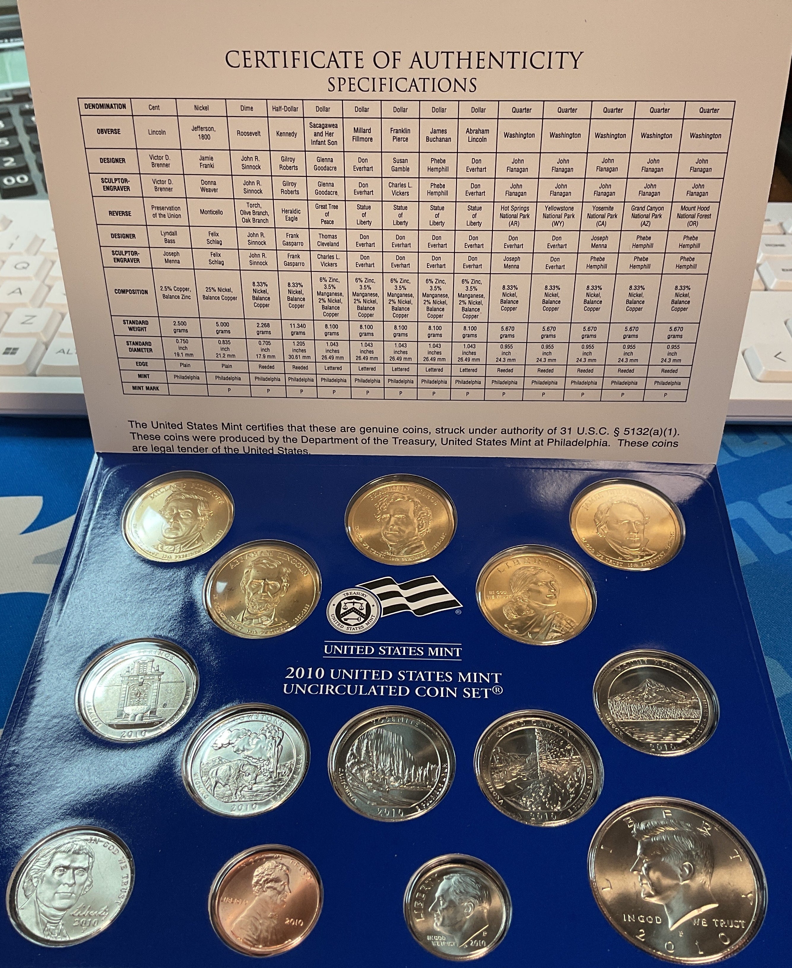 2010 United States Uncirculated 28-Coin Mint Set