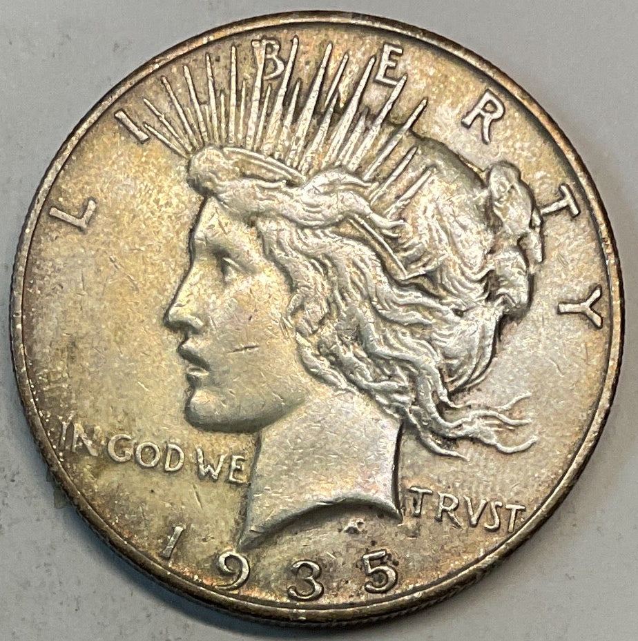 1935-S Peace Dollar, Very Fine Circulated Coin, Store #DR0963