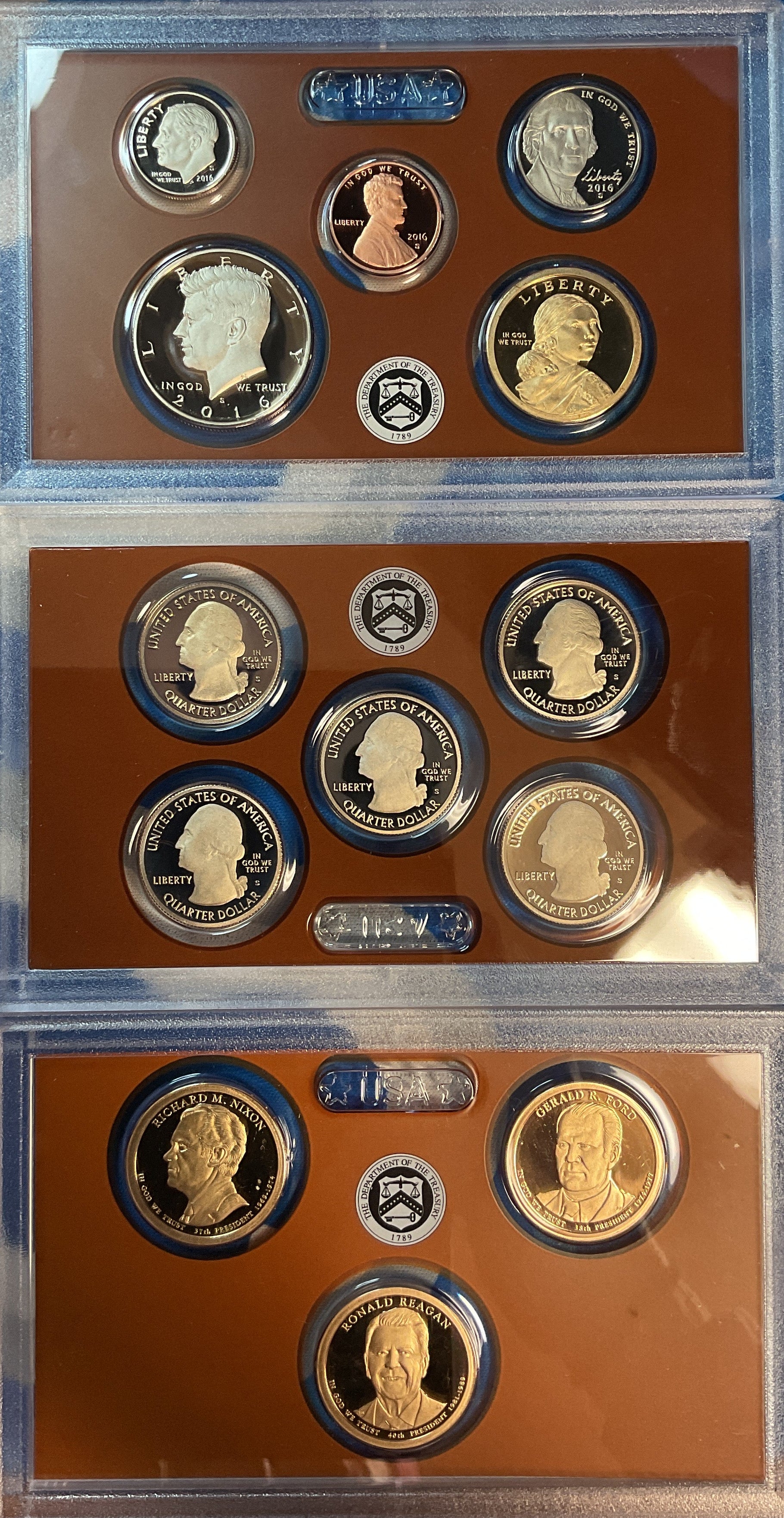 2016 Proof Set, 13 Coin Proof Set, Encased in Original Government Packaging.