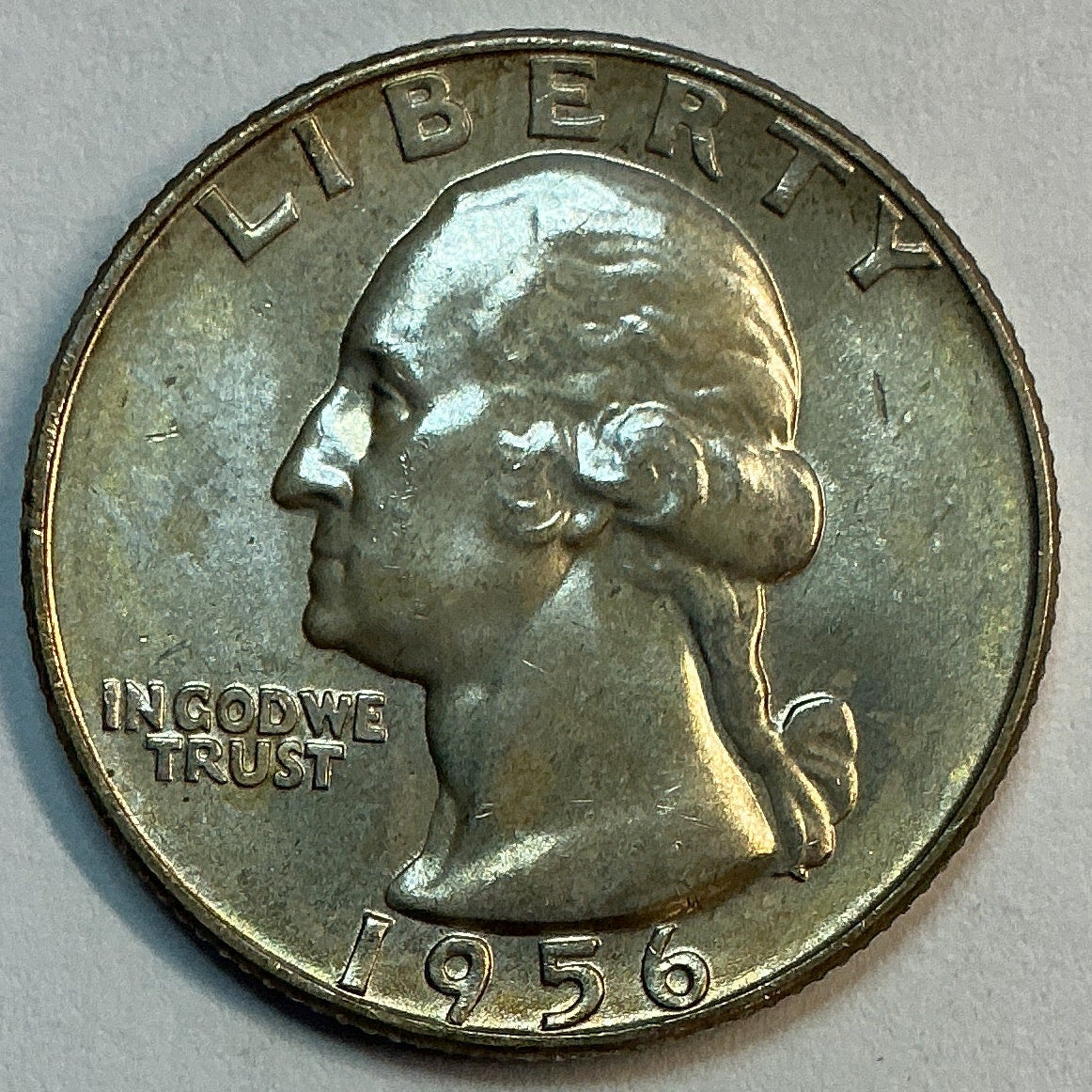 1956-D Washington Silver Quarter, About Uncirculated Coin, Store #QR1776