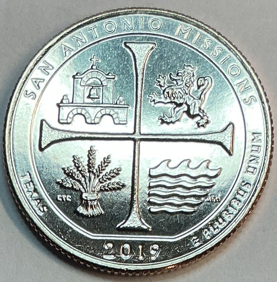 2019-D Uncirculated, San Antonio Missions National Historical Park, Texas, Washington Quarter
