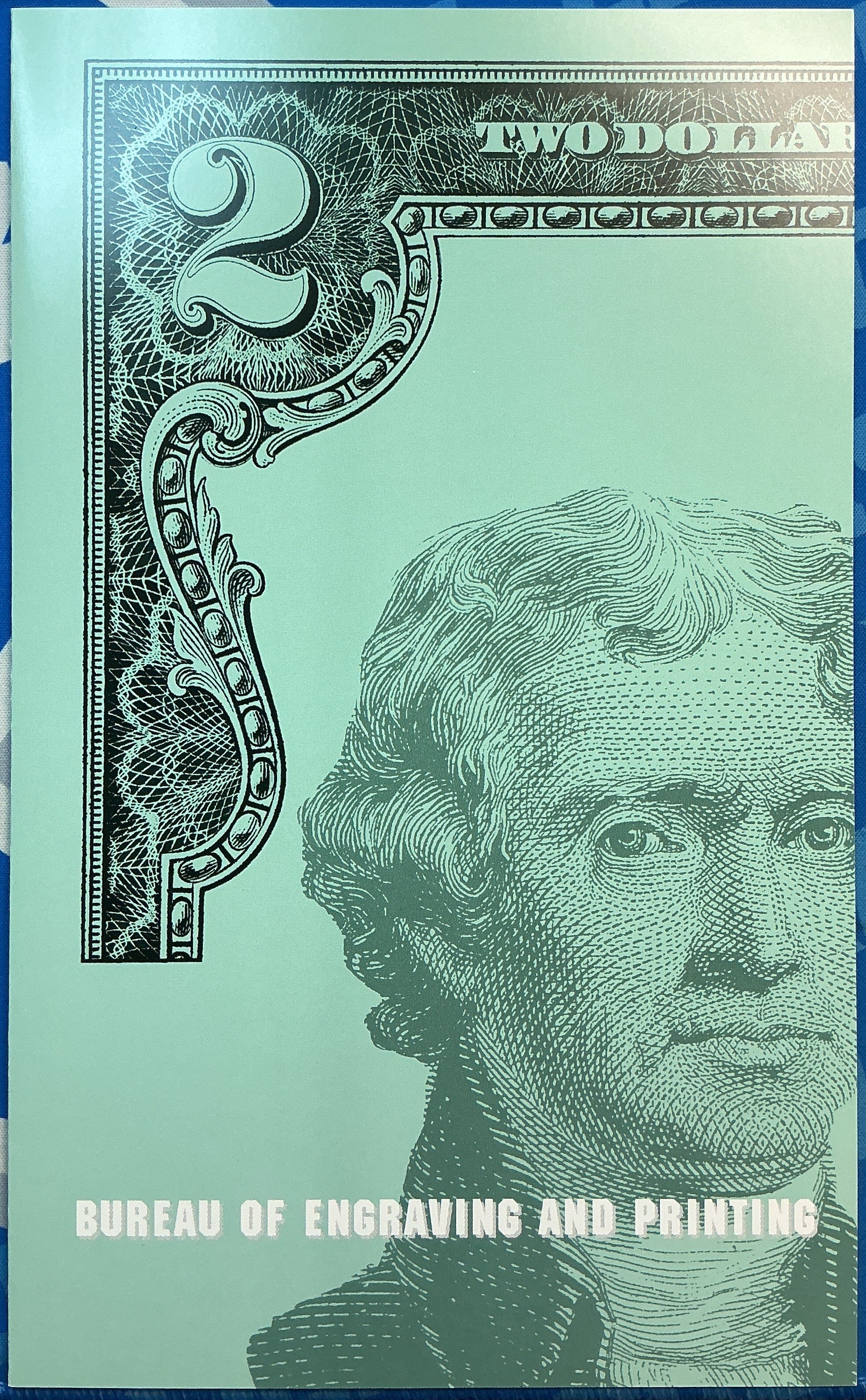 2003 Series $2 Notes, Sheet of 4 Bills, F.R.N., BEP, Store #FRN043