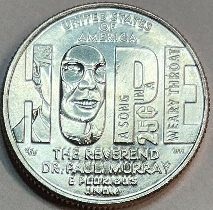 2024-D Reverend Dr. Pauli Murray, Washington Quarter, American Women Collection 2022-2025