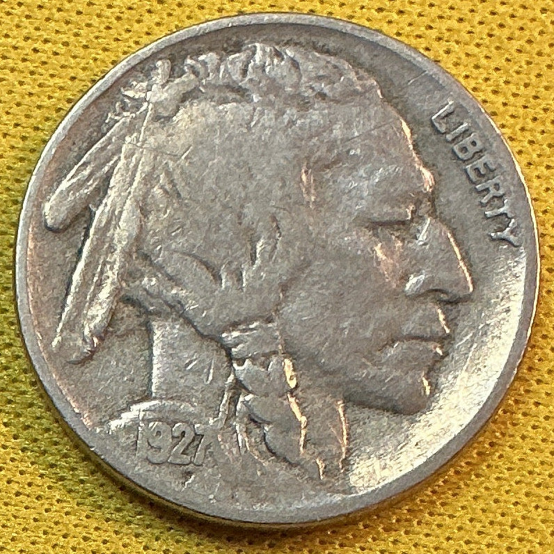 1927 Buffalo Nickel, Very Good Circulated Coin, Store #NL1064