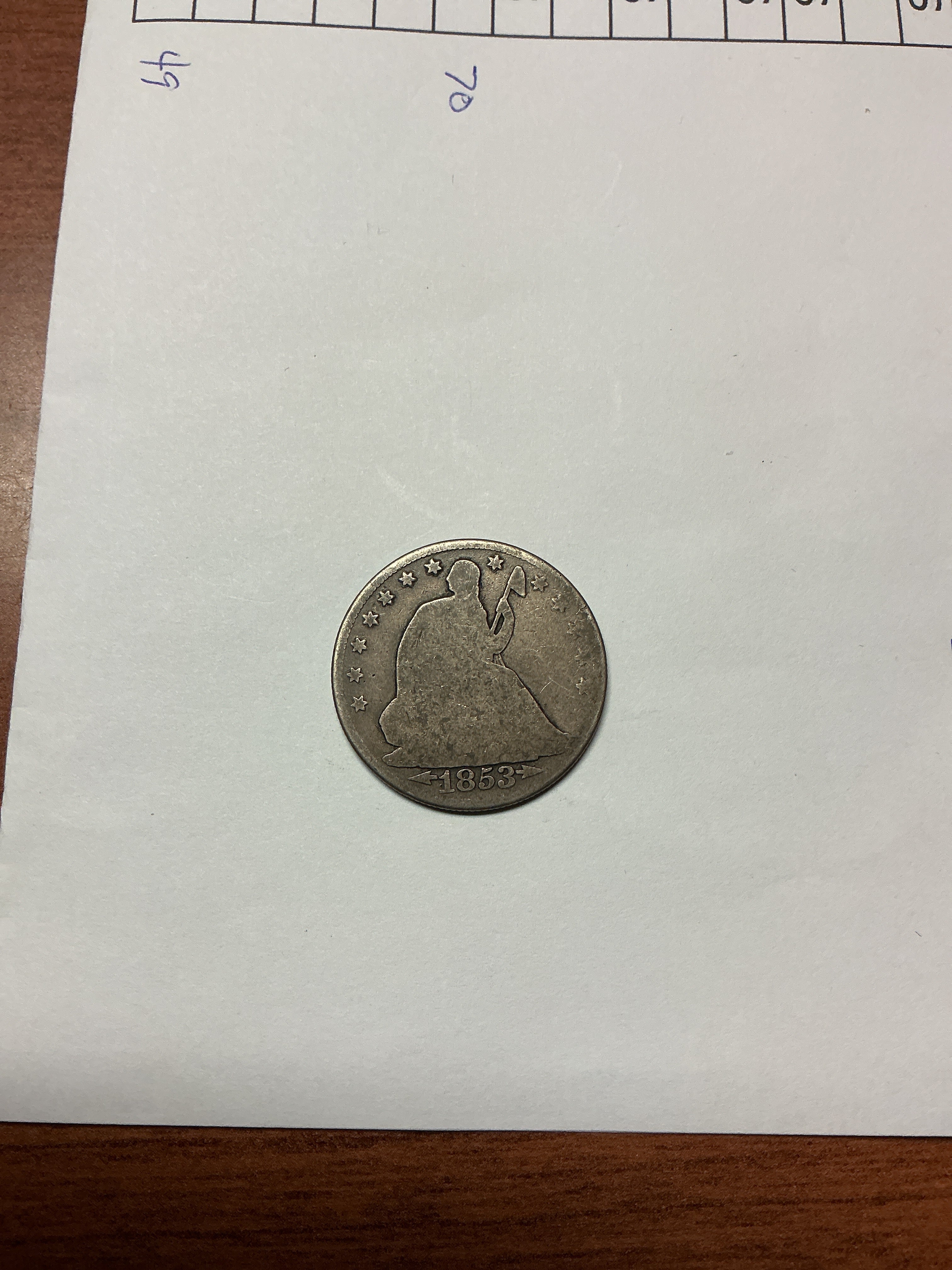 1853-O Liberty Seated Half Dollar, About Uncirculated Coin, Store #HR1929