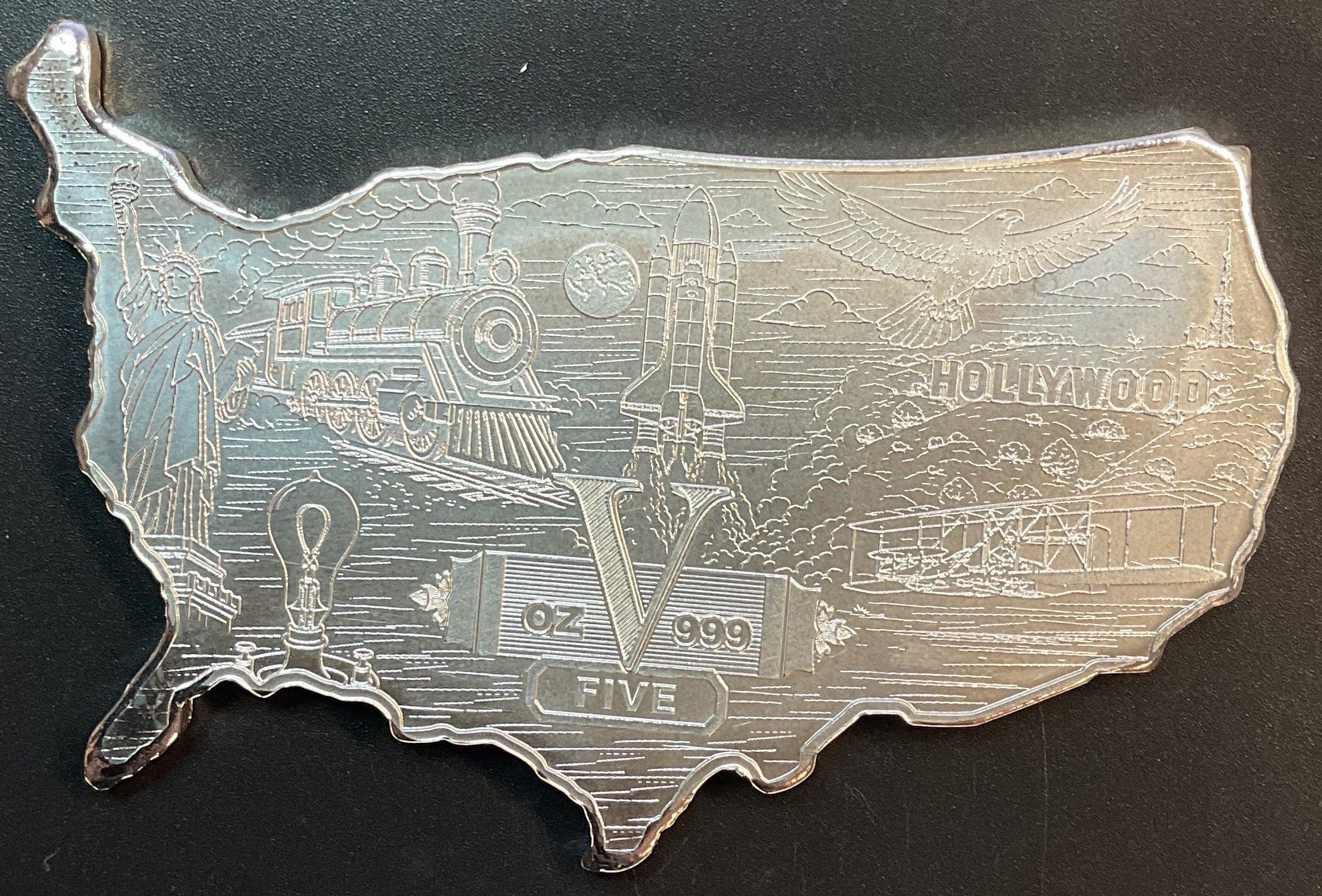 250th Anniversary U.S.A., .999 silver, 5 Troy Ounce, Silver Bullion, Store #SR075
