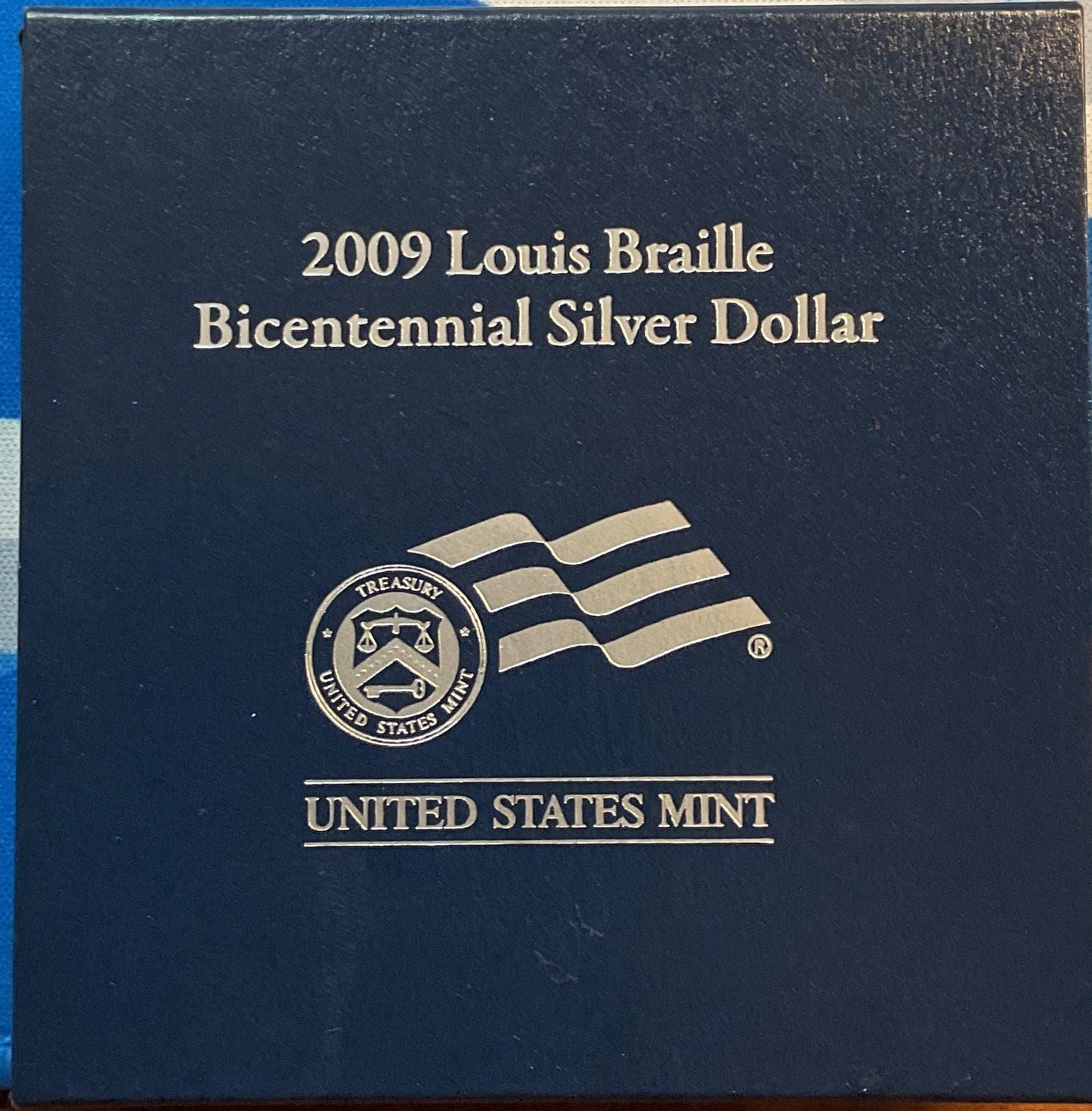 2009 Louis Braille Bicentennial Silver Dollar, U.S. Mint, Proof, #PT030