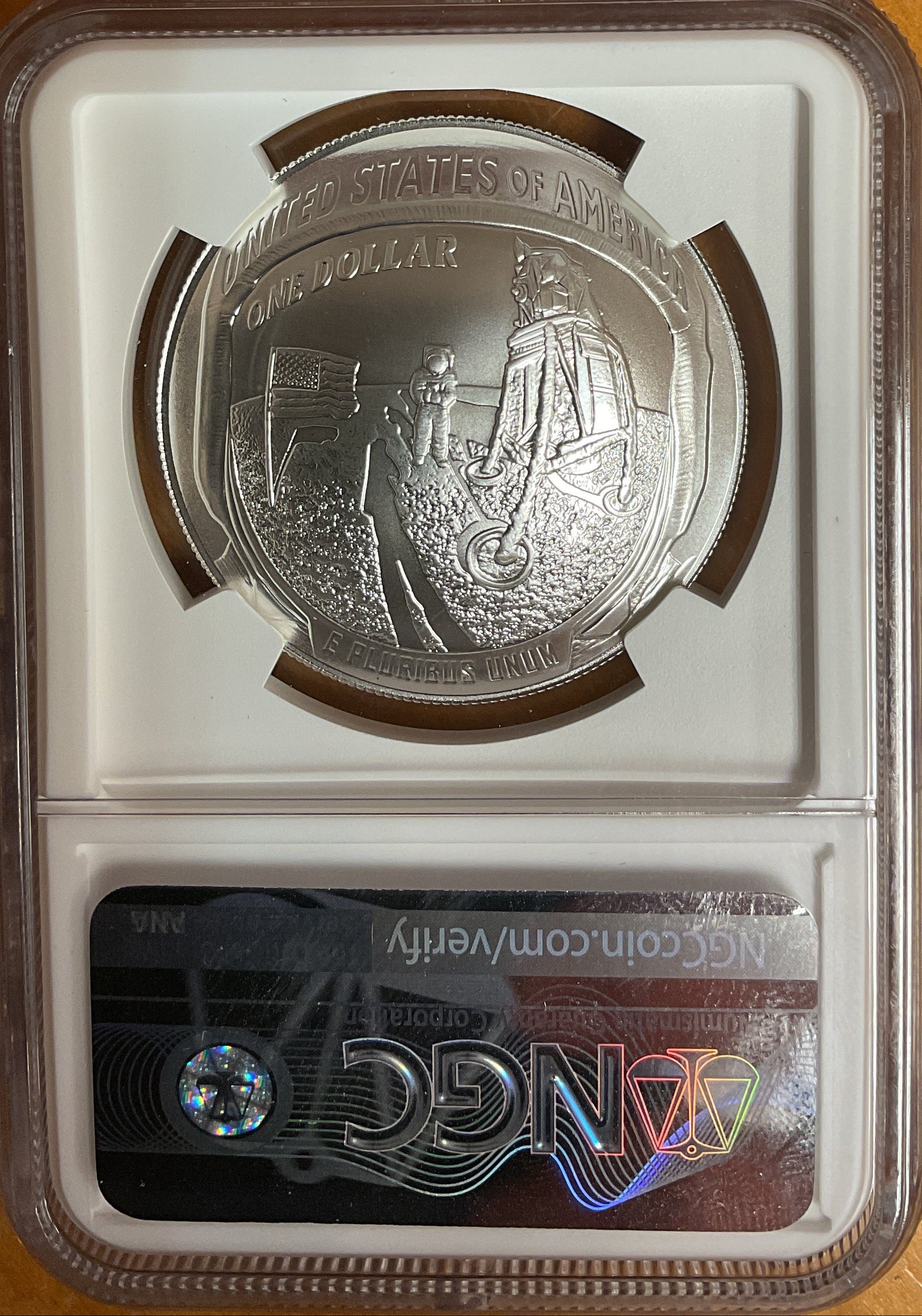 2019-P Apollo 11 50th Anniversary Silver Dollar, NGC MS-70, Store #GMC407