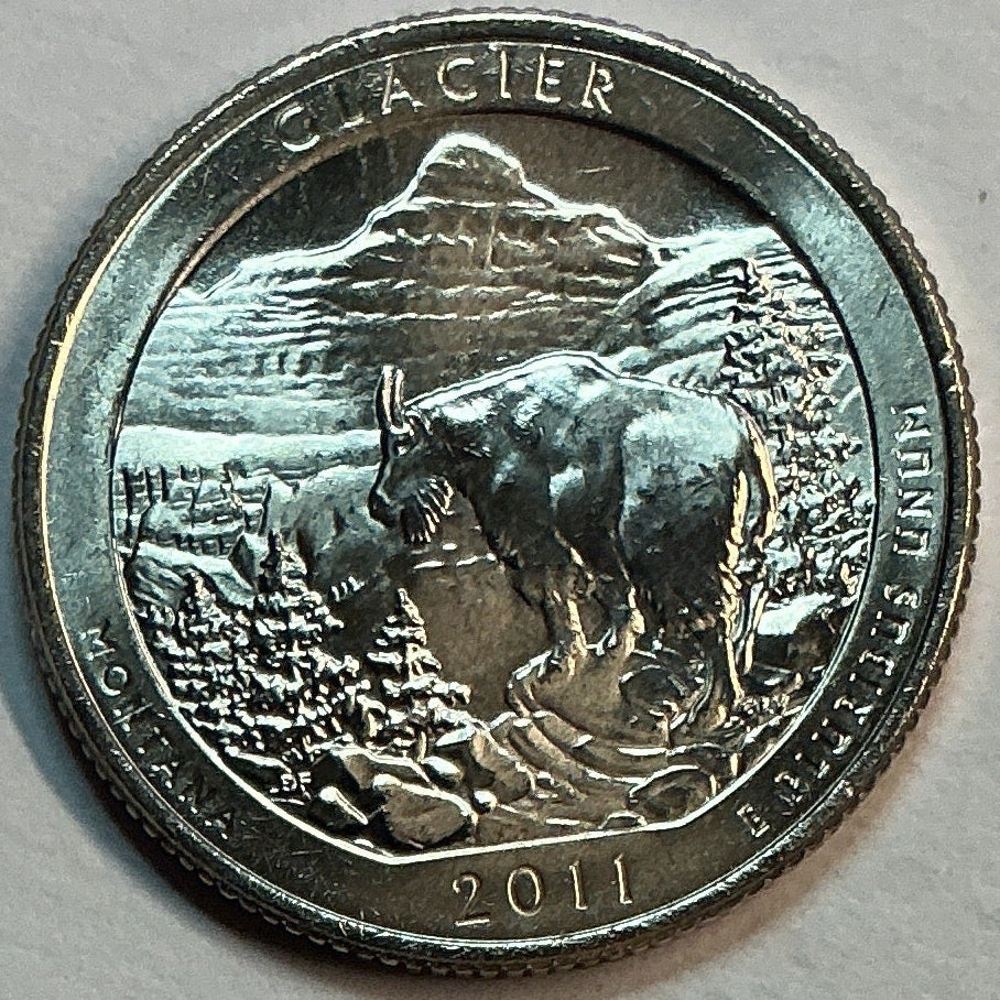 2011-D Brillant Uncirculated, Glacier National Park, Montana, Washington Quarter
