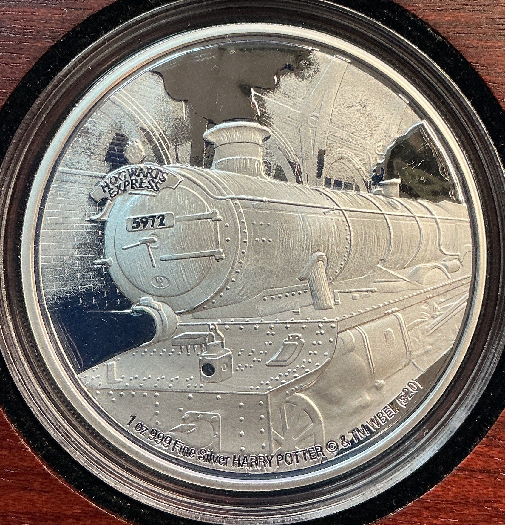 2020 Harry Potter Silver Coin, HOGWARTS EXPRESS I .999 Silver Coin, 1 Troy Ounce, Store #SR174