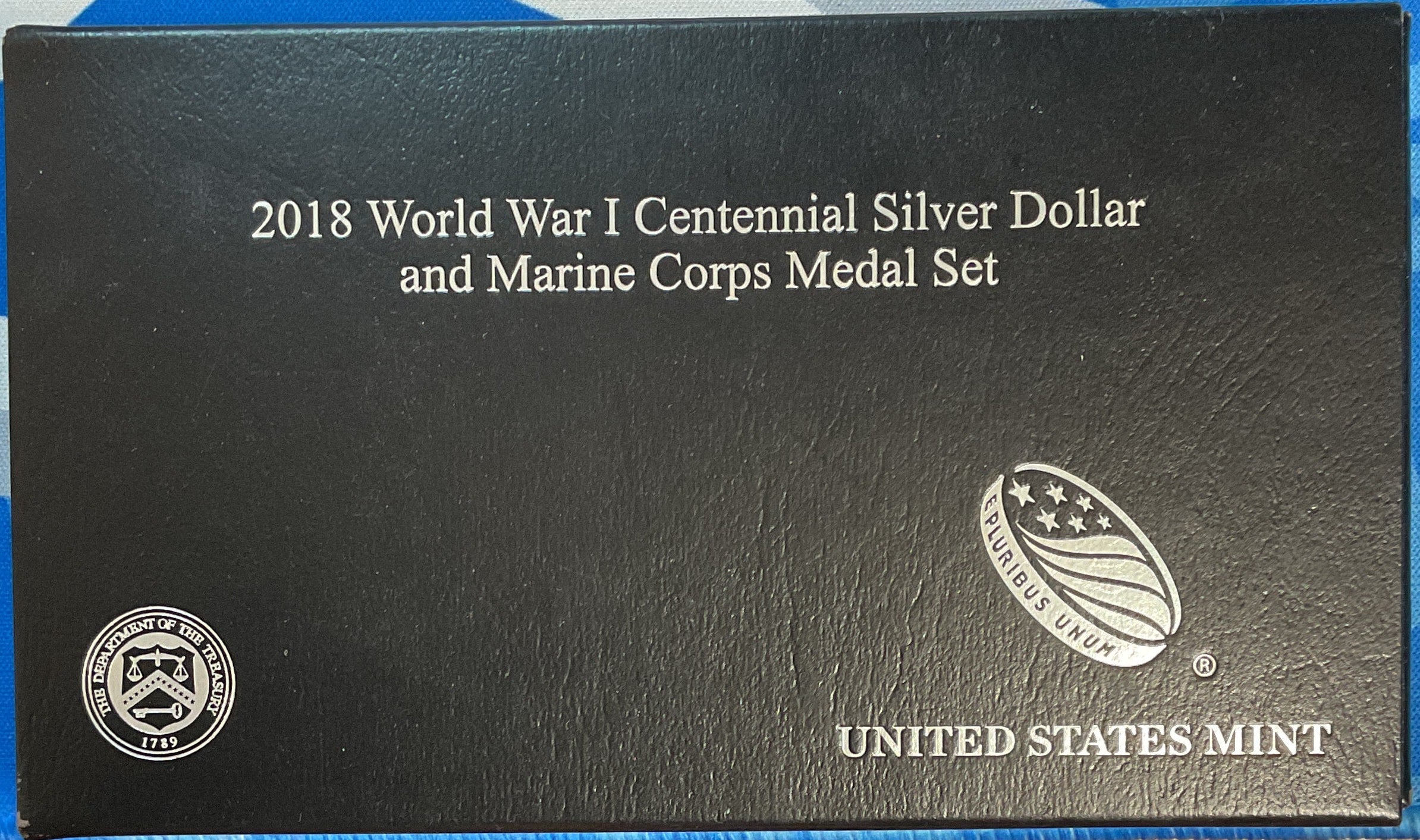 2018 World War I, Silver Dollar and Marine Corps Silver Medal Set, U.S. Mint #SR017