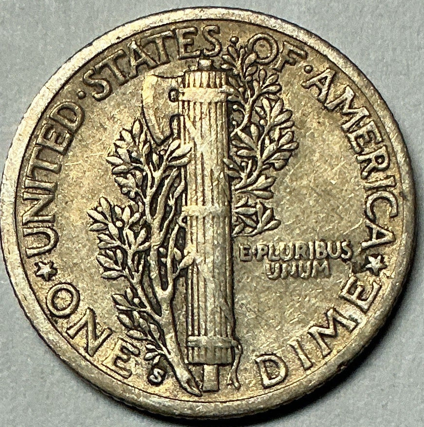 1937-S Mercury Dime, Very Fine Circulated Coin, Store #DE0992