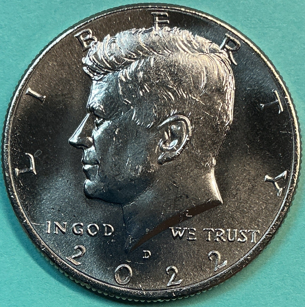 2022-D Kennedy Half Dollar. Modern Half. Gem UN-Circulated. Store #HR1824