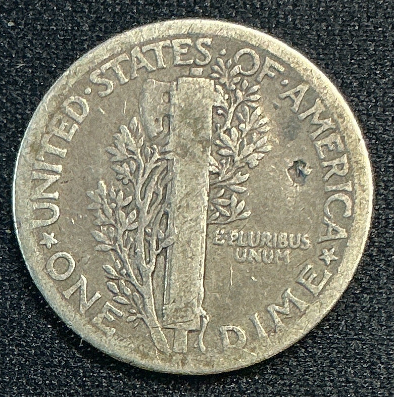 1923 Mercury Dime, Very Good Circulated Coin, Store #DE0530