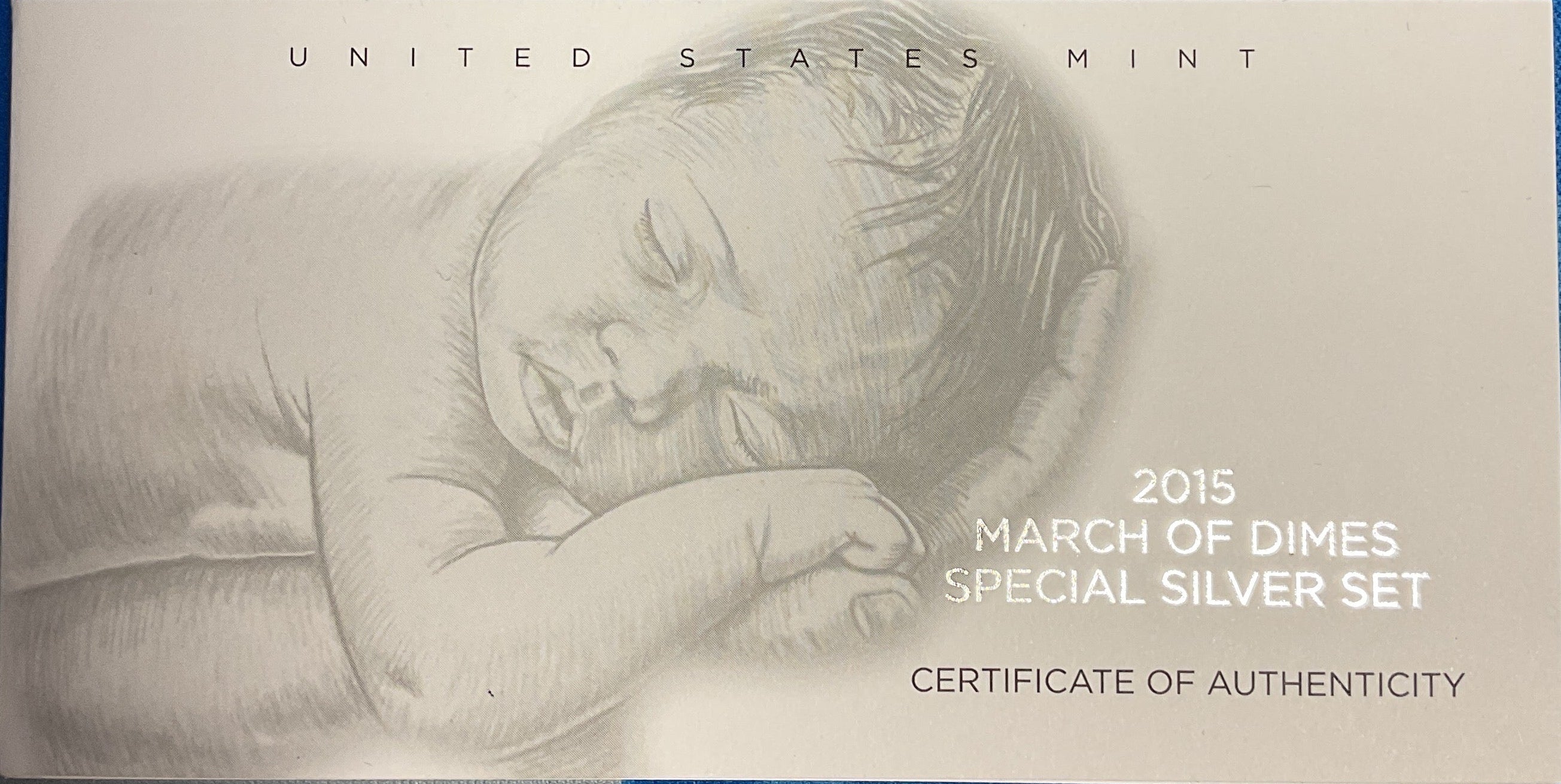2015 March of Dimes, Special Silver Set U.S Mint C.O.A Store #PT037