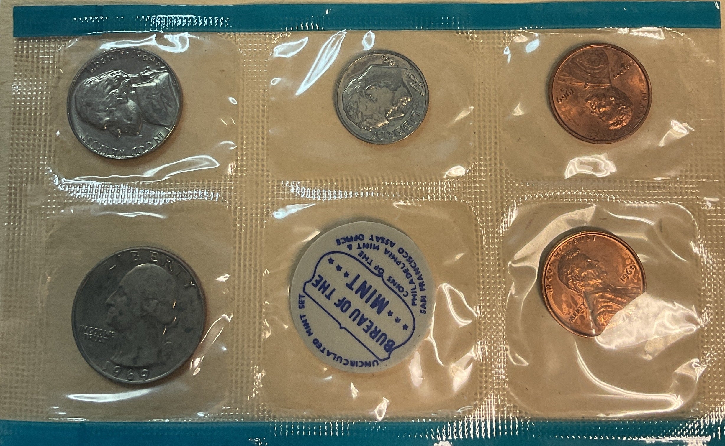 1969 United States Uncirculated 10-Coin Mint Set