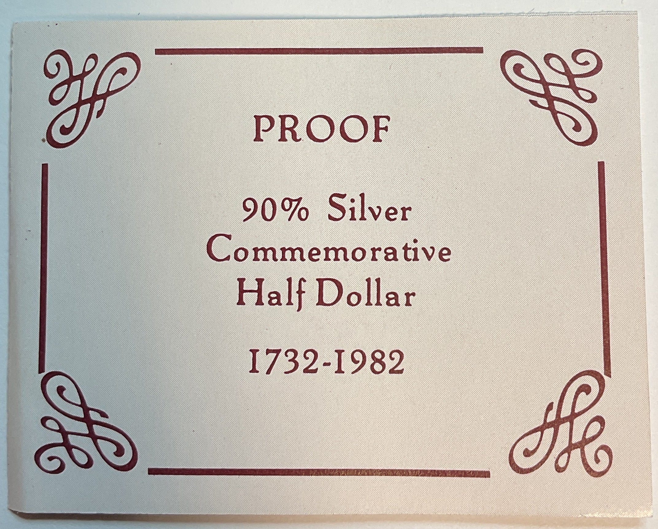 1982 George Washington Silver Proof Half-Dollar, U.S. Mint, #PT047