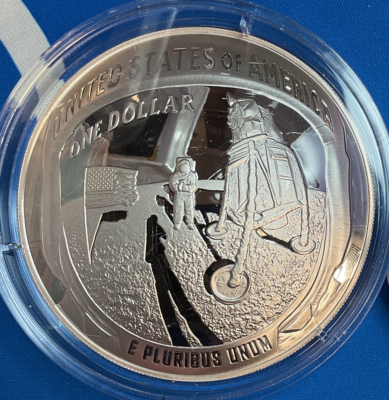 2019 Apollo 11 50th Anniversary 5 Troy Ounce Proof Silver Coin, U.S. Mint, #SR061