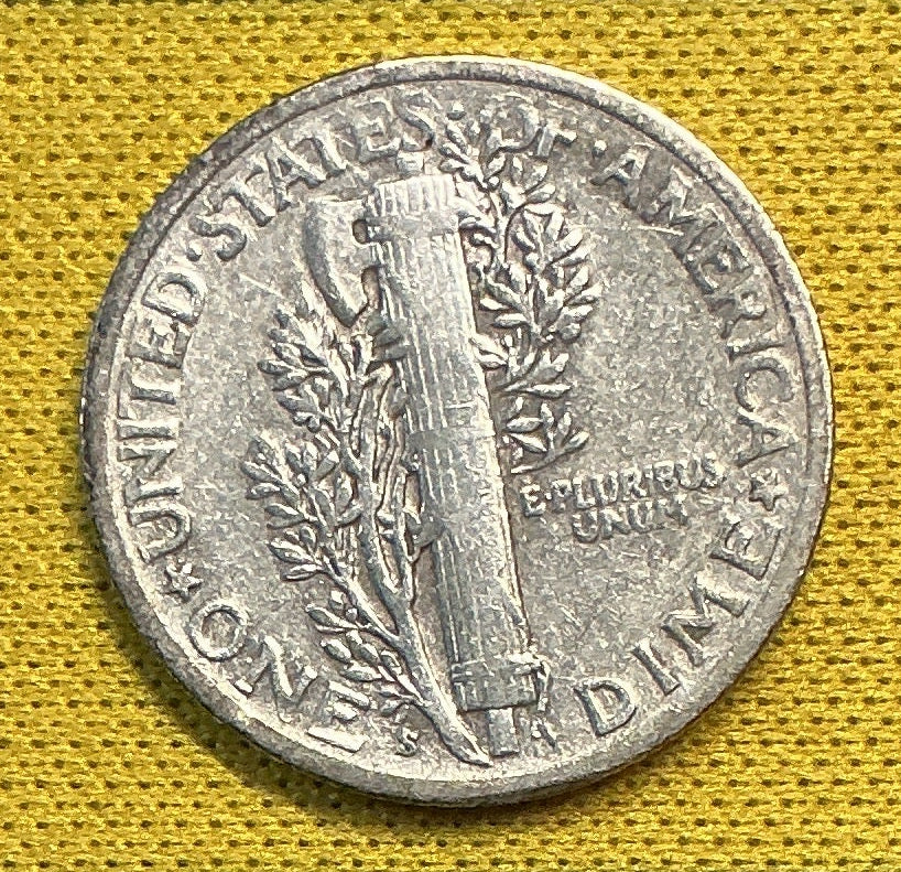 1940-S Mercury Dime, Mint State Uncirculated Coin, Store #DE0685