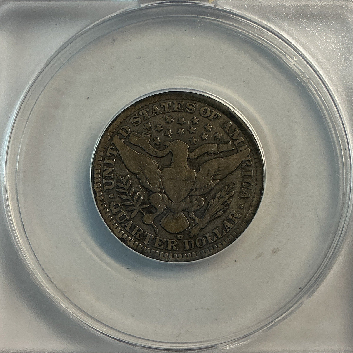 1908-D Barber Quarter, ANACS Good 6. Store #QR1486