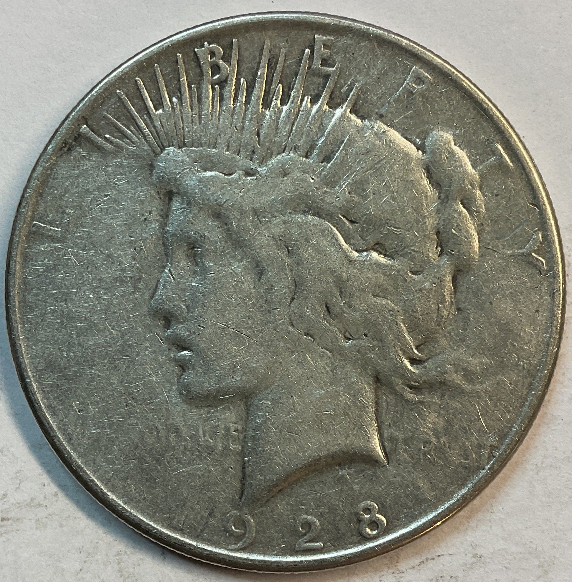 1928-S Peace Silver Dollar, Fine Circulated Coin, Store Sale #DR0351
