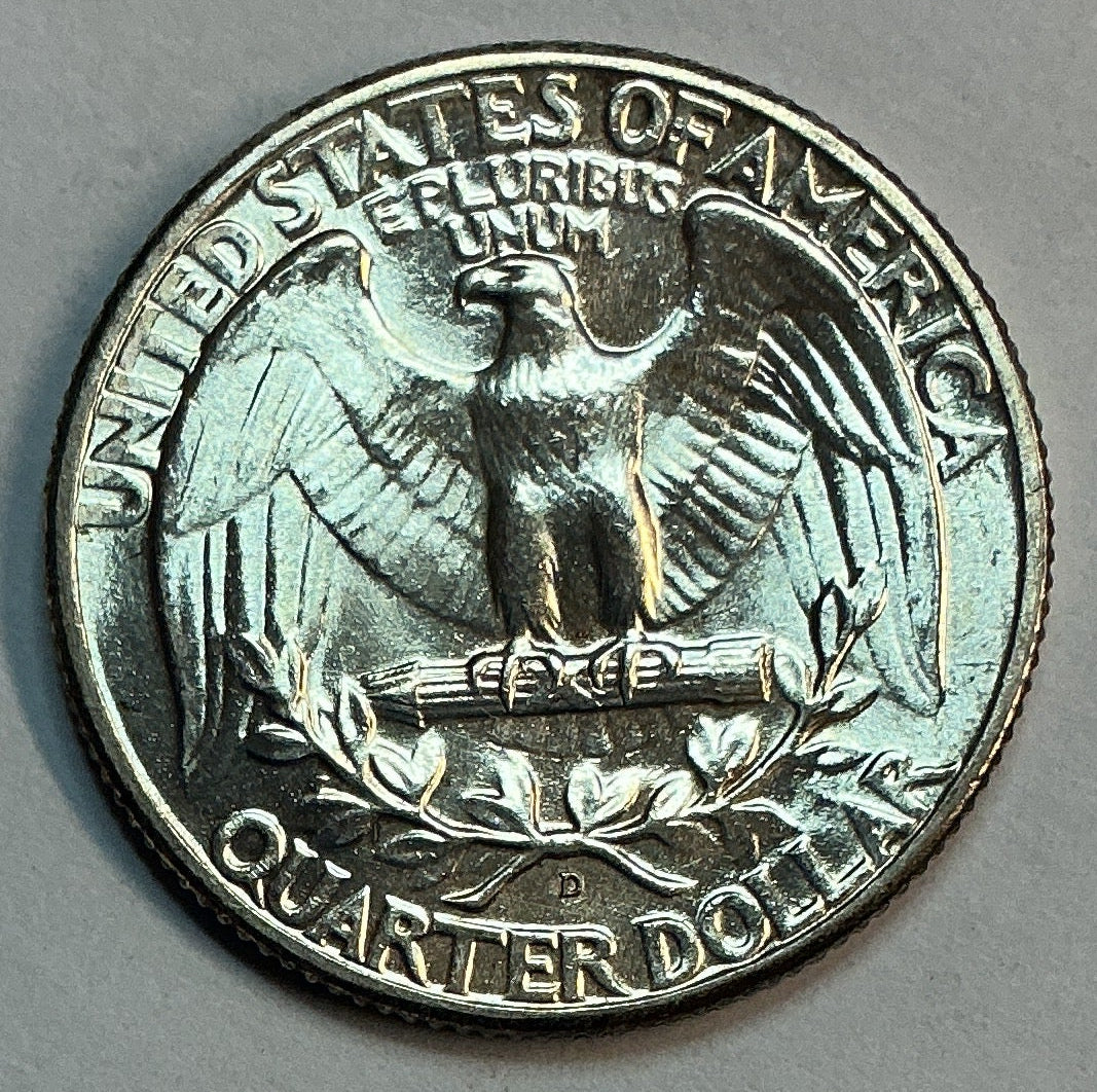 1944-D Washington Quarter. Uncirculated Collectable Coin. Store # QR1715