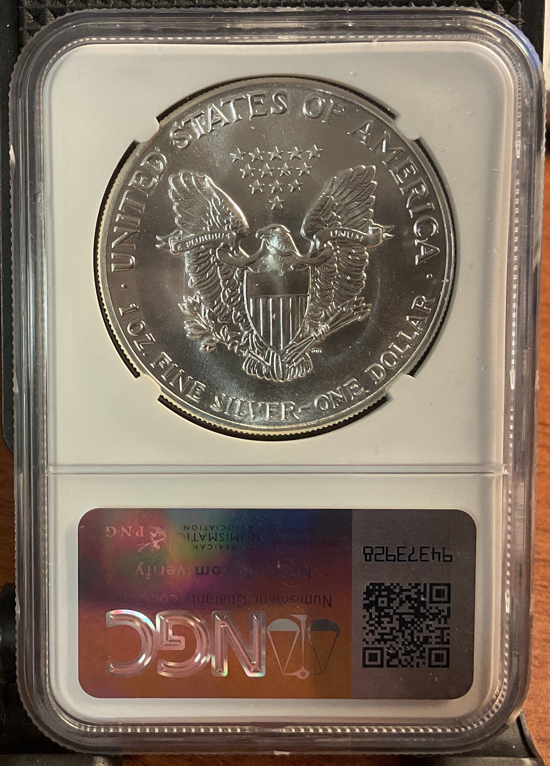 1987 American Silver Eagle, NGC MS-69, .999 Silver, 1 Troy Ounce,  Store #AE0258