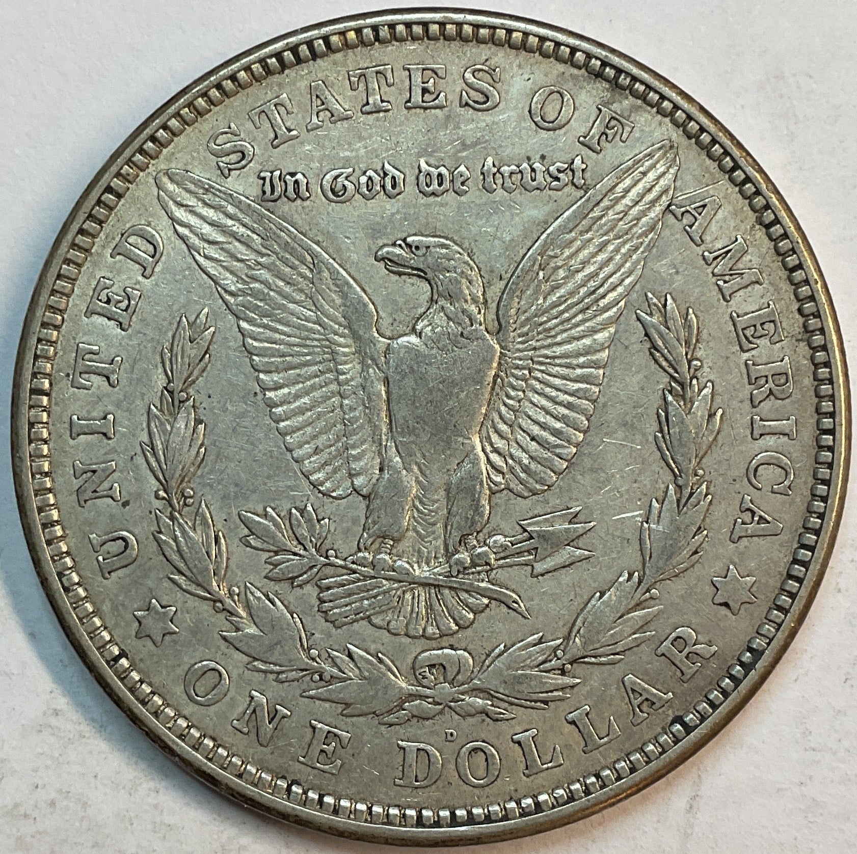 1921-D Morgan Silver Dollar, Extra Fine Circulated Coin, Store Sale #DR0373