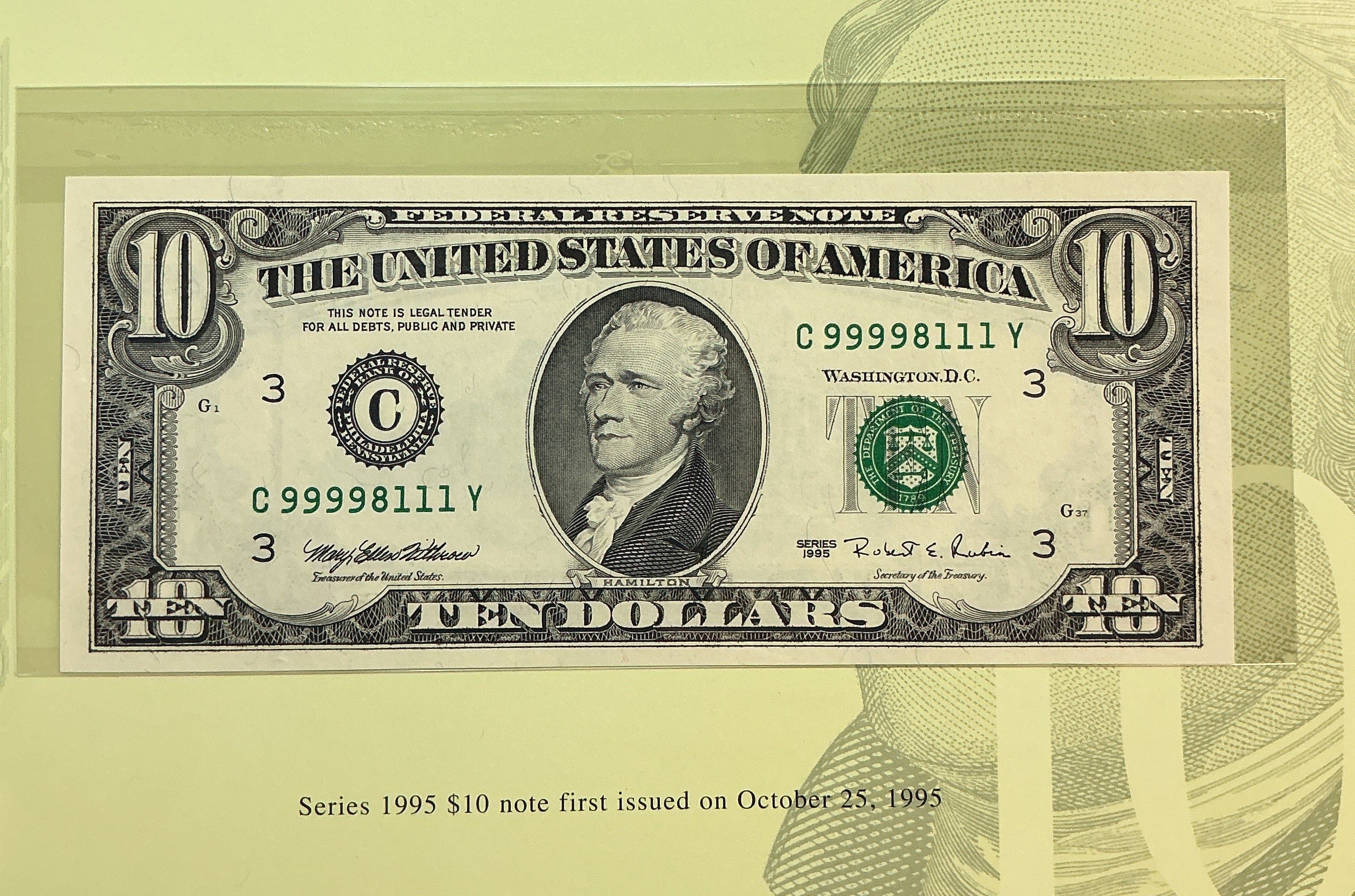 1995, 1999 Premium Federal Reserve Set Series 1995 & 1999, BEP, #FRN011