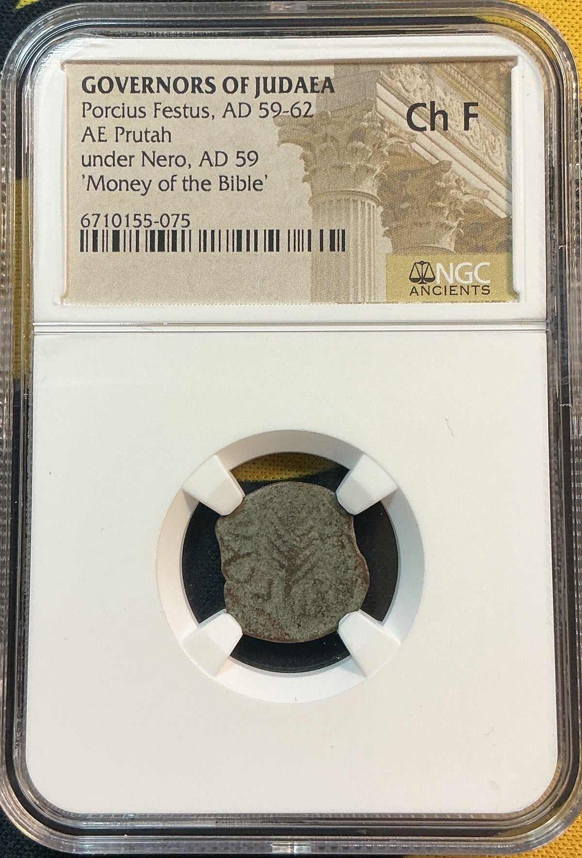 Ancient Coinage, F, Governors of Judaea, Porcius Festus, AD 59-62, Store #AT0013