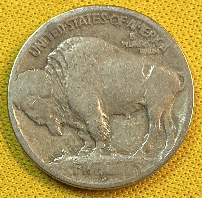 1913-D Buffalo Nickel, Type 1, Very Good Circulated Coin, Store #NL937
